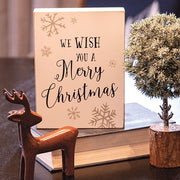 We Wish You A Merry Christmas Snowflake Box Sign