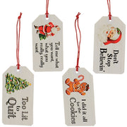 Don't Stop Believin Santa Gift Tags (Set of 4)