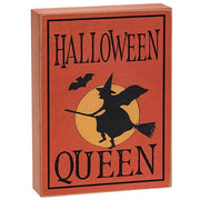 Halloween Queen Vintage Look Box Sign  (2 Count Assortment)