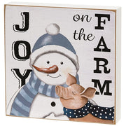 Joy on the Farm Box Sign  (3 Count Assortment)
