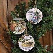 Merry Christmas to All Cat Ornament  (3 Count Assortment)