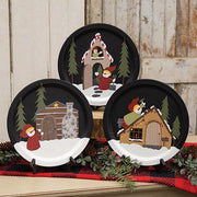 Snowman & House Plate  (3 Count Assortment)