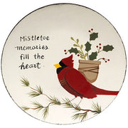 Mistletoe Memories Cardinal Plate  (2 Count Assortment)
