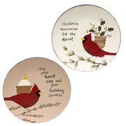 Mistletoe Memories Cardinal Plate  (2 Count Assortment)