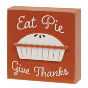 Eat Pie Box Sign & Pie Chunky Sitter (Set of 2)