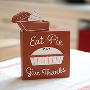 Eat Pie Box Sign & Pie Chunky Sitter (Set of 2)