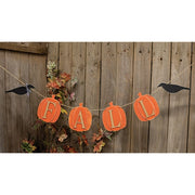 "Fall" Wooden Pumpkin & Crow Garland