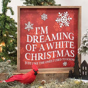 Dreaming of a White Christmas Snowflakes Frame