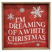 Dreaming of a White Christmas Snowflakes Frame