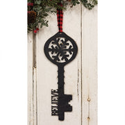 Wooden "Believe" Santa's Key Hanger