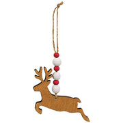 Beaded Jumping Reindeer Ornaments (Set of 3)