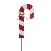 Candy Cane Planter Stake Topper - 13.5"H x 6"W