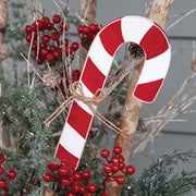 Candy Cane Planter Stake Topper - 12"H x 5.25"W
