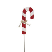 Candy Cane Planter Stake Topper - 10"H x 4"W