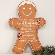 Best Thing About Christmas Hanging Gingerbread Sign