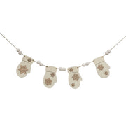 White Snowflake Mitten & Snowball Garland