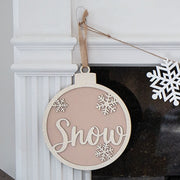 Glittered "Snow" Bulb Hanger