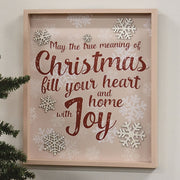 True Meaning of Christmas Snowflakes Frame