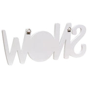 Snowman Face "Snow" Cutout Word Hanger