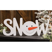 Snowman Face "Snow" Cutout Word Hanger