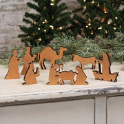Natural Wood Silhouette Nativity (Set of 7)