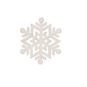 Wooden Glitter Snowflake Ornament - 6.5"  (2 Count Assortment)