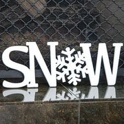 Glittered "Snow" Cutout Sign
