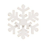 Glittered Layered Wooden Snowflake Hanger  (2 Count Assortment)