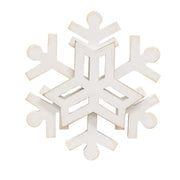 Glittered Layered Wooden Snowflake Hanger  (2 Count Assortment)
