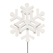 Glittered Layered Wooden Snowflake Planter Stake Topper - 14"