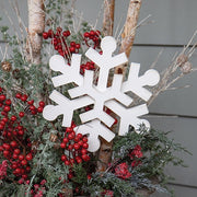 Glittered Layered Wooden Snowflake Planter Stake Topper - 11"