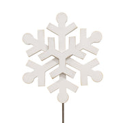 Glittered Layered Wooden Snowflake Planter Stake Topper - 11"