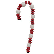 Wooden Bead & Button Candy Cane  (2 Count Assortment)