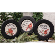 Winter Wishes Cardinal Plate  (3 Count Assortment)