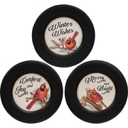 Winter Wishes Cardinal Plate  (3 Count Assortment)