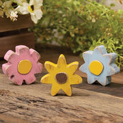 Distressed Chunky Wooden Spring Flower Sitters (Set of 3)