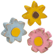 Distressed Chunky Wooden Spring Flower Sitters (Set of 3)
