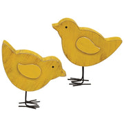 Distressed Wooden Chunky Chick Sitter  (2 Count Assortment)