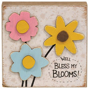 Bless My Blooms Square Block  (2 Count Assortment)