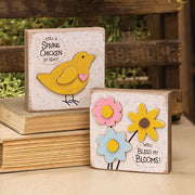 Bless My Blooms Square Block  (2 Count Assortment)