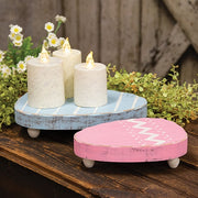 Distressed Wooden Chunky Easter Egg Risers (Set of 2)