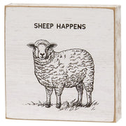 Sheep Happens Square Block  (3 Count Assortment)