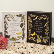 Take Time Everyday Vine & Moth Box Sign  (2 Count Assortment)