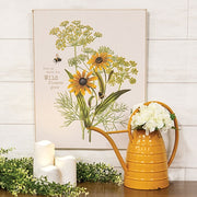 Find Me Where the Wild Flowers Grow Wooden Bees & Flowers Sign