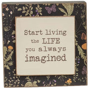 Love Life Layered Floral Box Sign  (2 Count Assortment)