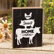 Home Sweet Home Farm Animal Stack Box Sign
