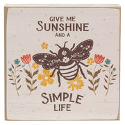 Backyard Garden Floral Square Block  (2 Count Assortment)