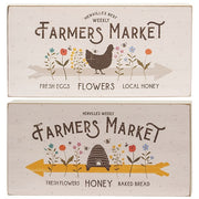 Farmers Market Rectangle Box Sign  (2 Count Assortment)