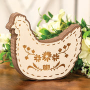Laser Cut Layered Wooden Chicken Sitter