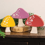 Spring Floral Chunky Mushroom Sitters (Set of 3)